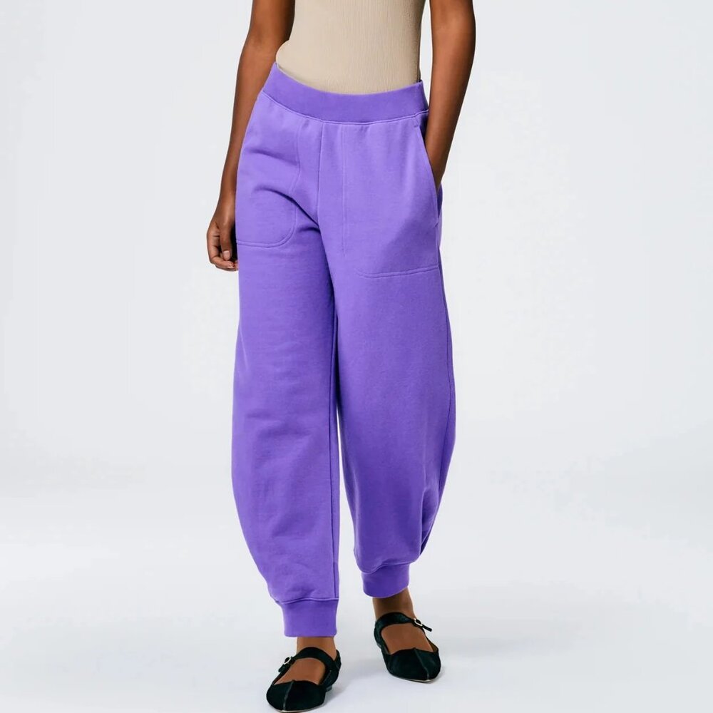 Tibi Calder Sweatpant - Long, purple, XXS, NWT